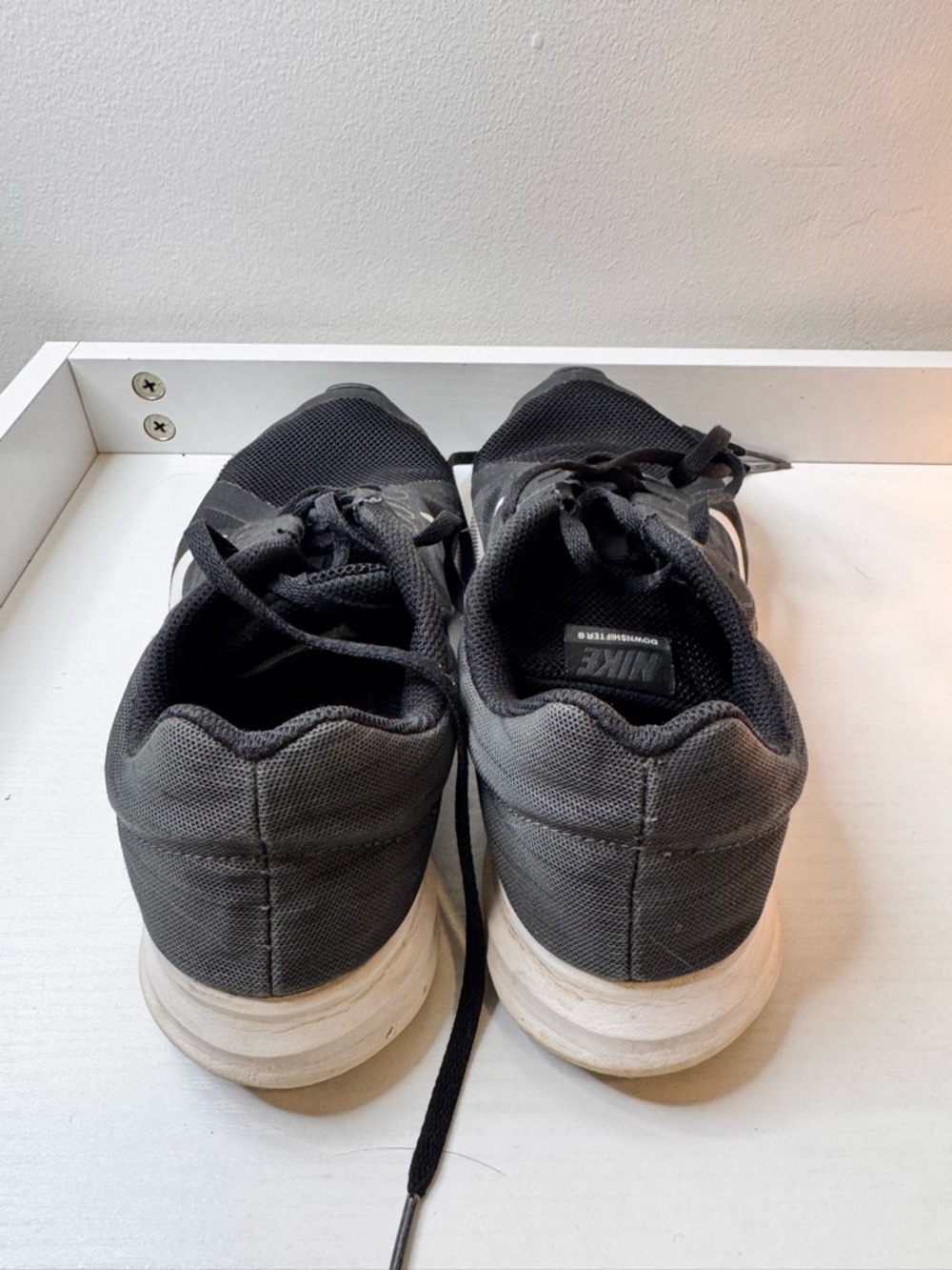 Nike Black Sneakers with White Swoosh - Kids - Picture 4 of 4